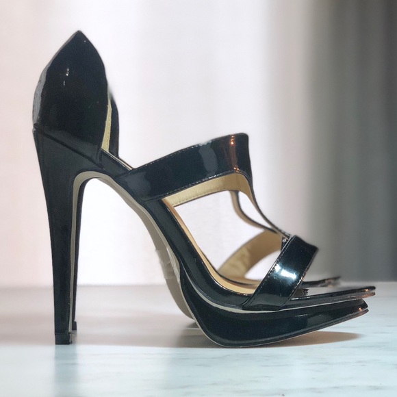 Liliana Shoes - Timeless Pattern Black Leather Liliana Heels
